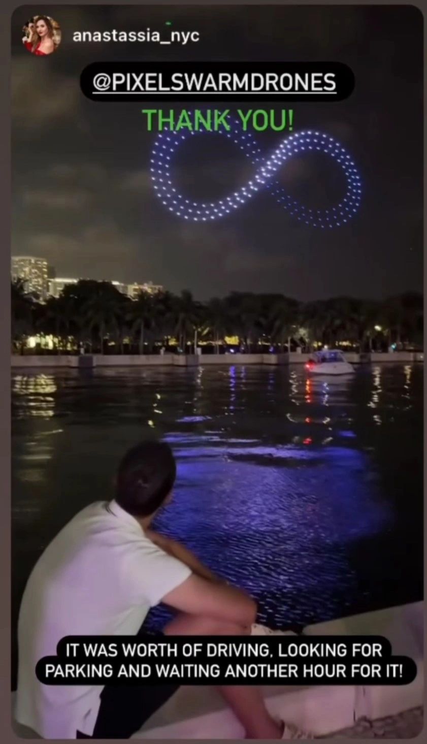 I love MIA drone message over Miami cityscape